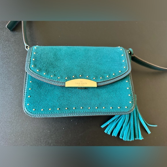 Kate Spade Teal Crossbody Bag with Tassel - Picture 2 of 12